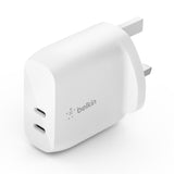 Belkin BoostCharge 40W Dual USB-C PD Wall Charger