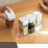 Transparent Set of 4 Seasoning Bottle