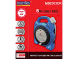 Morries MS2003CR 4-Way 6M Cable Reel