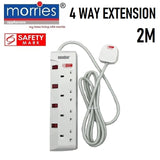 Morries MS-3244 4-Way 2M Extension Cord with Surge Protector