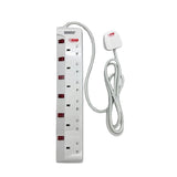 Morries MS-3266 6-Way 3M Extension Cord with Surge Protector