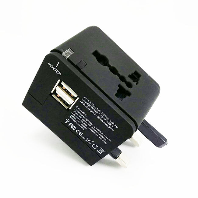 Universal Travel Adapter 2.1A 2 Port USB