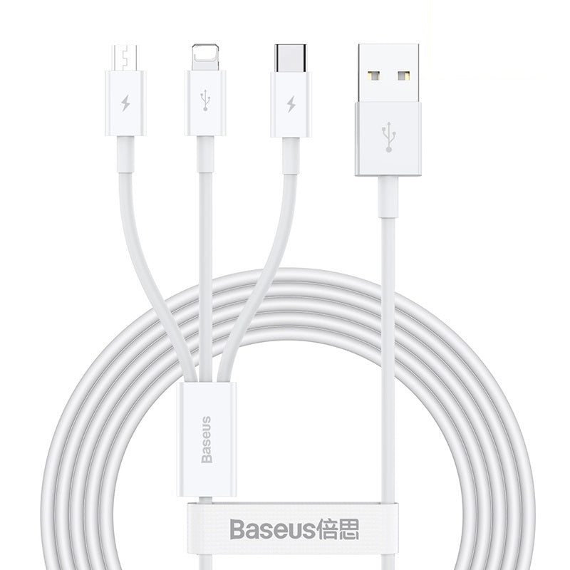 Baseus Superior USB to M+L+C 3.5A Fast Charging Data Cable