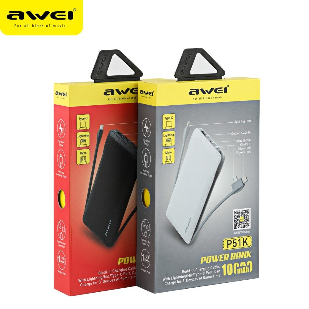 Awei P51K 10000mAh Power Bank